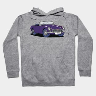 MGB Vintage Car in Purple Hoodie